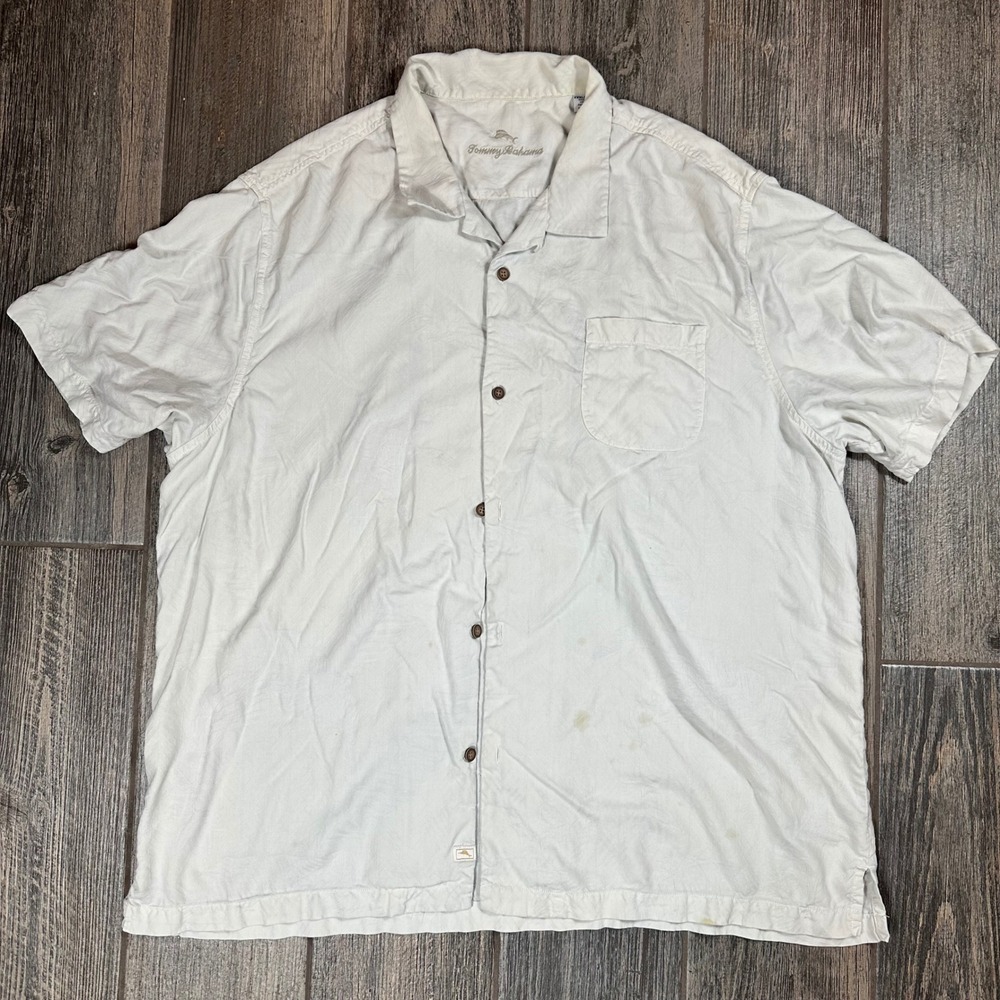 Tommy‎ Bahama Silk Rayon Button Up Shirt Mens XXXL / TTTG Short Sleeve